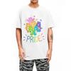Rainbow Pride And Doodles Men Women's T Shirts Vintage Tees Short Sleeve Crewneck T-Shirt Cotton Plus Size Tops