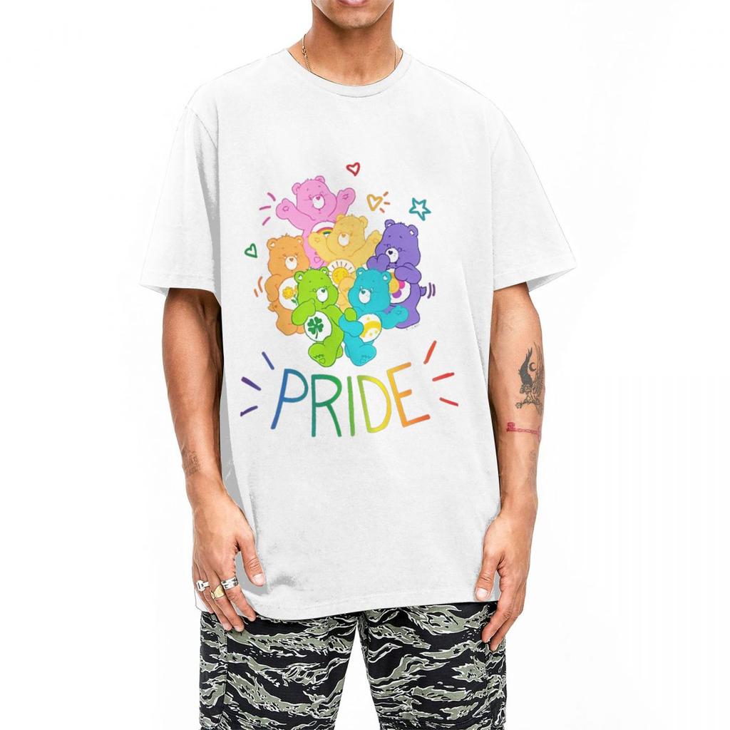 Rainbow Pride And Doodles Men Women's T Shirts Vintage Tees Short Sleeve Crewneck T-Shirt Cotton Plus Size Tops