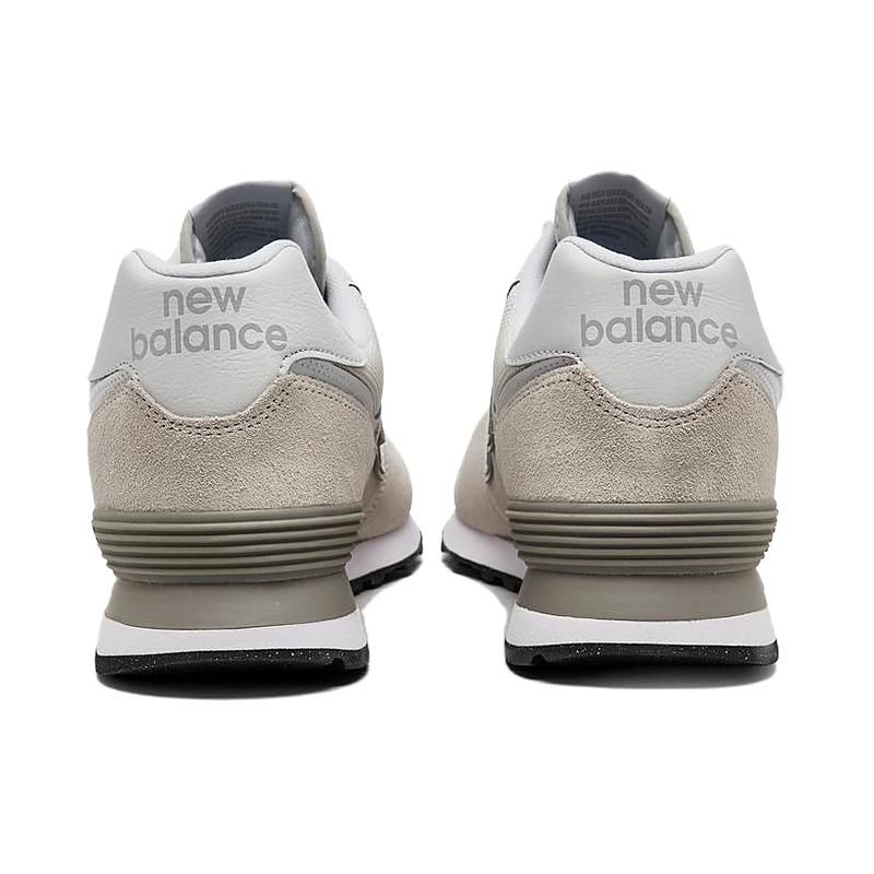New Balance Удобные Универсальные Классические Прочные Дышащие Низкие Беговые Кроссовки Мужские Кроссовки Серый Белый ML574EVW023