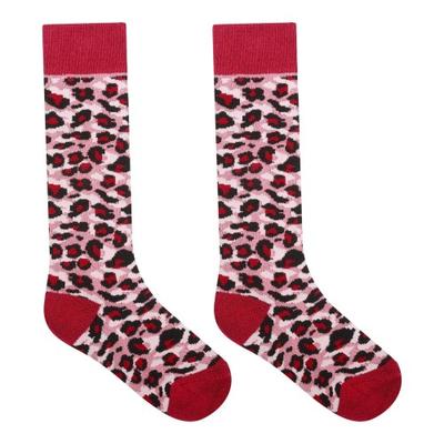 Childrens/Kids Cheetah Print Ski Socks