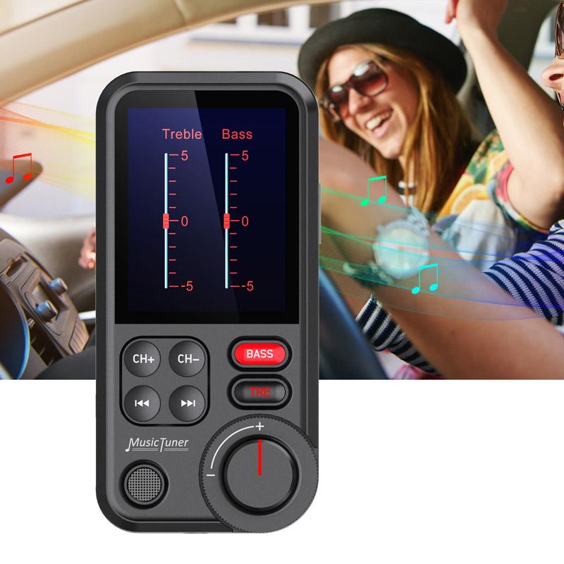 1,8-дюймовый беспроводной автомобильный Bluetooth FM-передатчик Aux поддерживает зарядку QC3.0 с высокими и низкими частотами, музыкальный плеер