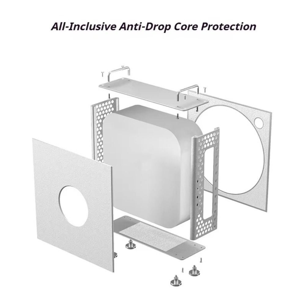 Ударопрочный компьютерный корпус с теплоотводом, настольная подставка для корпуса Mac Mini M4/M4 Pro