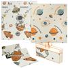 Space-Themed Baby Plat Mat Double Sided, Foldable, Water-Resistant for Outdoor/Indoor, 177 x 146 x 1.5cm