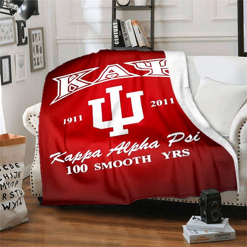 1pc Blanket Kappa Alpha Psi logo Print Design, Lightweight Blanket for Sofa, Bed- Soft &Warm, Gift for All Seasons like Christmas, Halloween