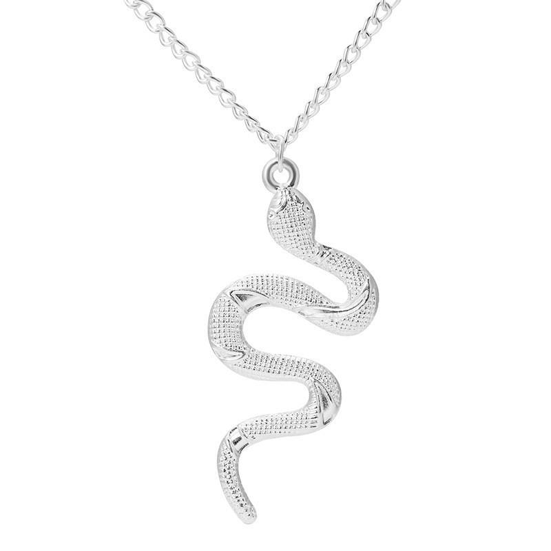 Accessories Snake Necklace Personality Fashion Retro Snake Element Alloy Pendant Sweater Chain