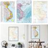Карта Вьетнама Настенный Арт Плакат Украшение Фон Домашний Офис Школьные Принадлежности