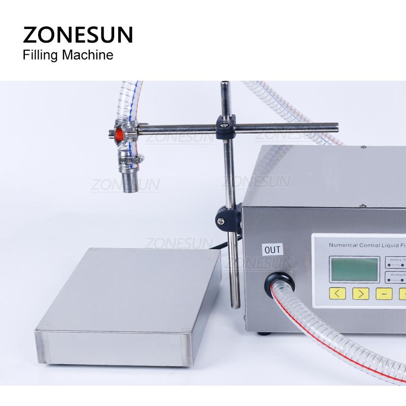 ZONESUN ZS-DP621W Semi automatic Liquid Weighing and Filling Machine Edible Oil Milk Diaphragm Pump Water Bottle Filler