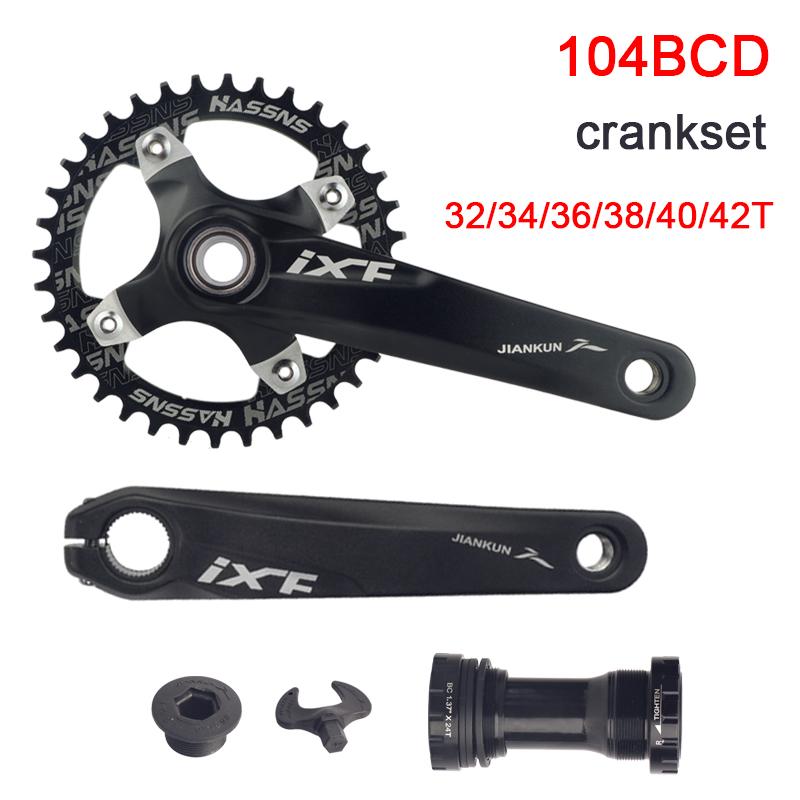 IXF Crank Mtb Интегрированная система шатунов Hollowtech 104 Bcd Crank 2 Crown Шатуны для горного велосипеда 32/34/36/38/40/42T