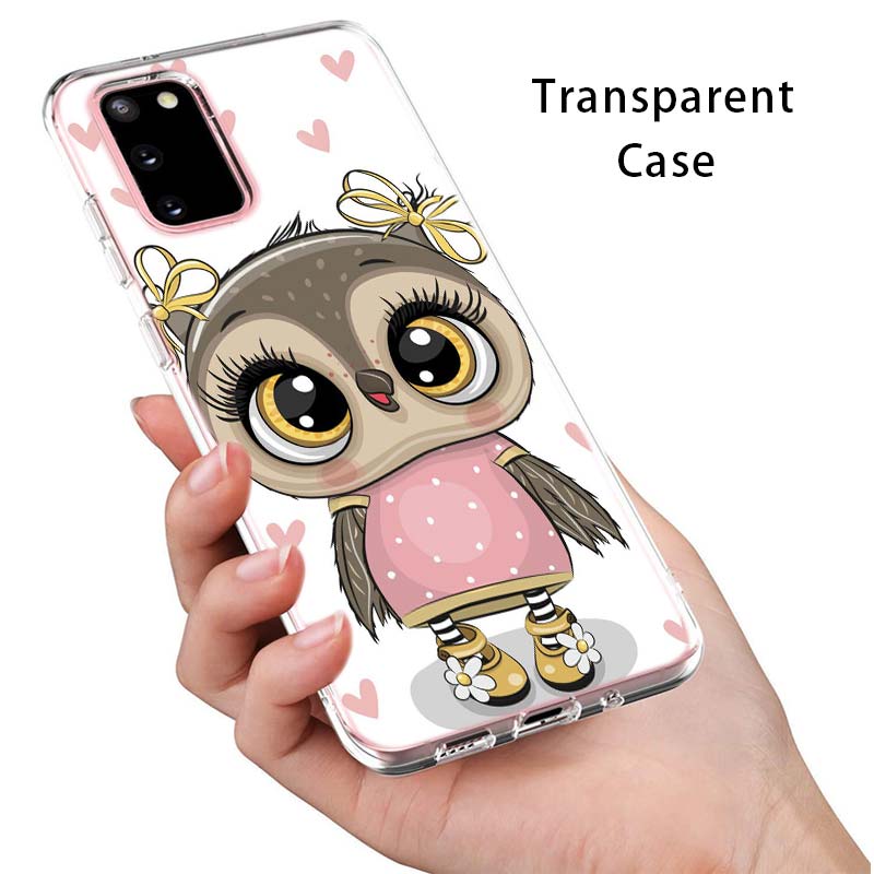 Lovely Animal Owl For Samsung Galaxy S22 Pro S21 S20 FE Ultra S10 S10E Lite S9 S8 Plus S7 S6 Edge Soft Phone Case
