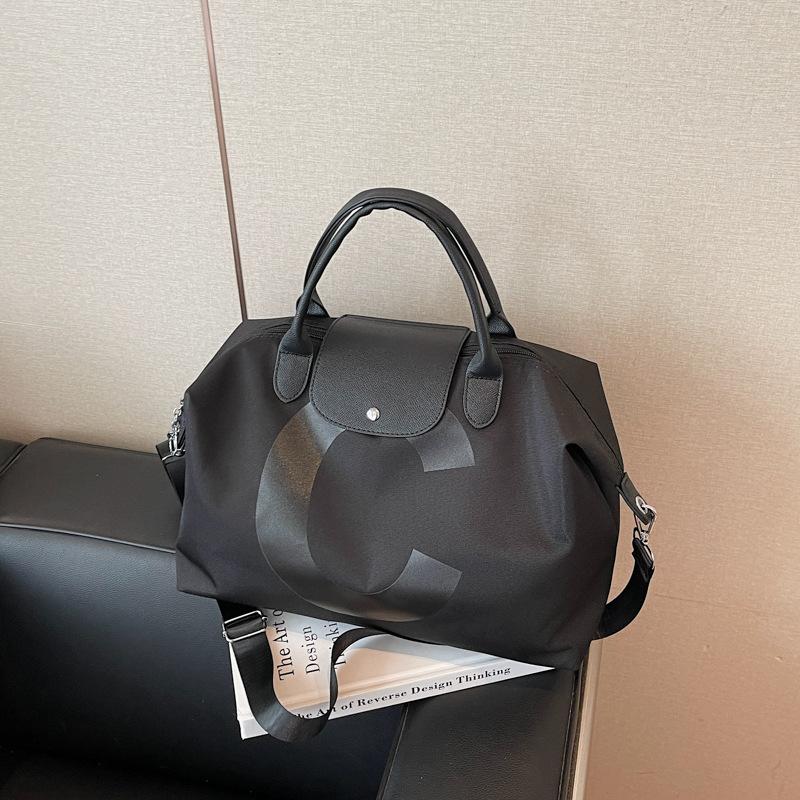 Сумка дорожная большой вместимости для коротких поездок, мужская простая модная универсальная сумка-тоут, сумка через плечо с надписью, женская для выхода в свет