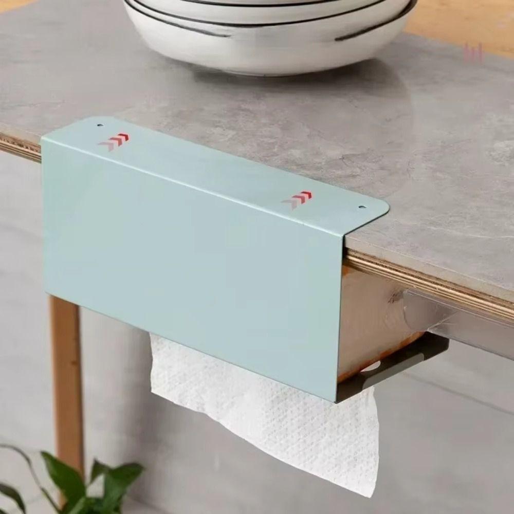 Under Cabinet Paper Towel Holder Strong Load-bearing Paper Towel Rack Tissue Box  Bathroom