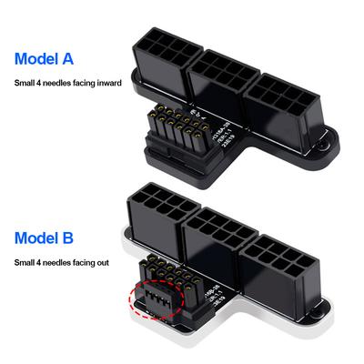 Кабель-адаптер питания для видеокарты PCIe5.0 ATX3.0 12VHPWR 12+4Pin 600W 12+4Pin папа-мама поворотные разъемы на 180 градусов