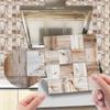20 шт. ПВХ самоклеящиеся водонепроницаемые наклейки на плитку с рисунком под дерево для кухни, ванной комнаты, настенные наклейки для гостиной, спальни, домашнего декора