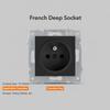 1Pcs PC Panel Modular Sockets And Switches Wall Power Socket Switch  for EU Standard Wall Mount DIY