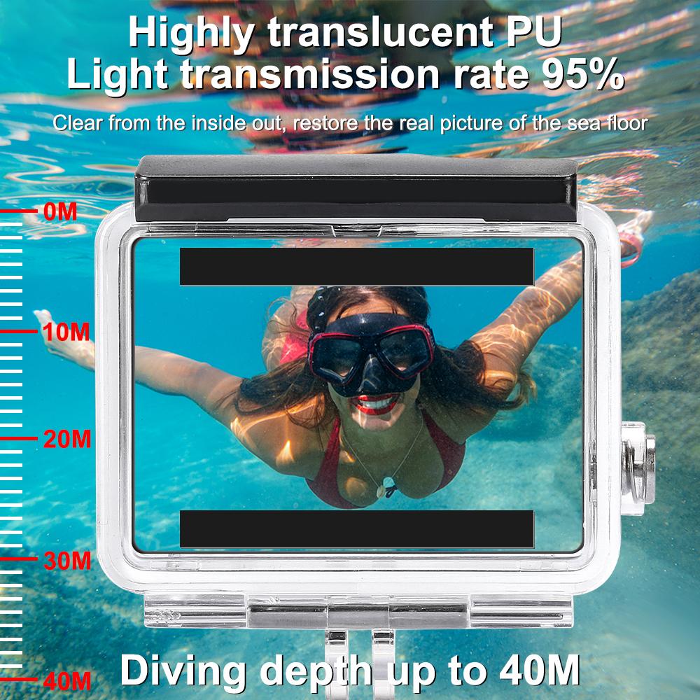 Водонепроницаемый чехол Фильтр Аксессуары для GoPro Hero4 3+ Дайвинг Подводный бокс Защитная крышка для Go Pro4 3+ GoPro4 Чехол Shell