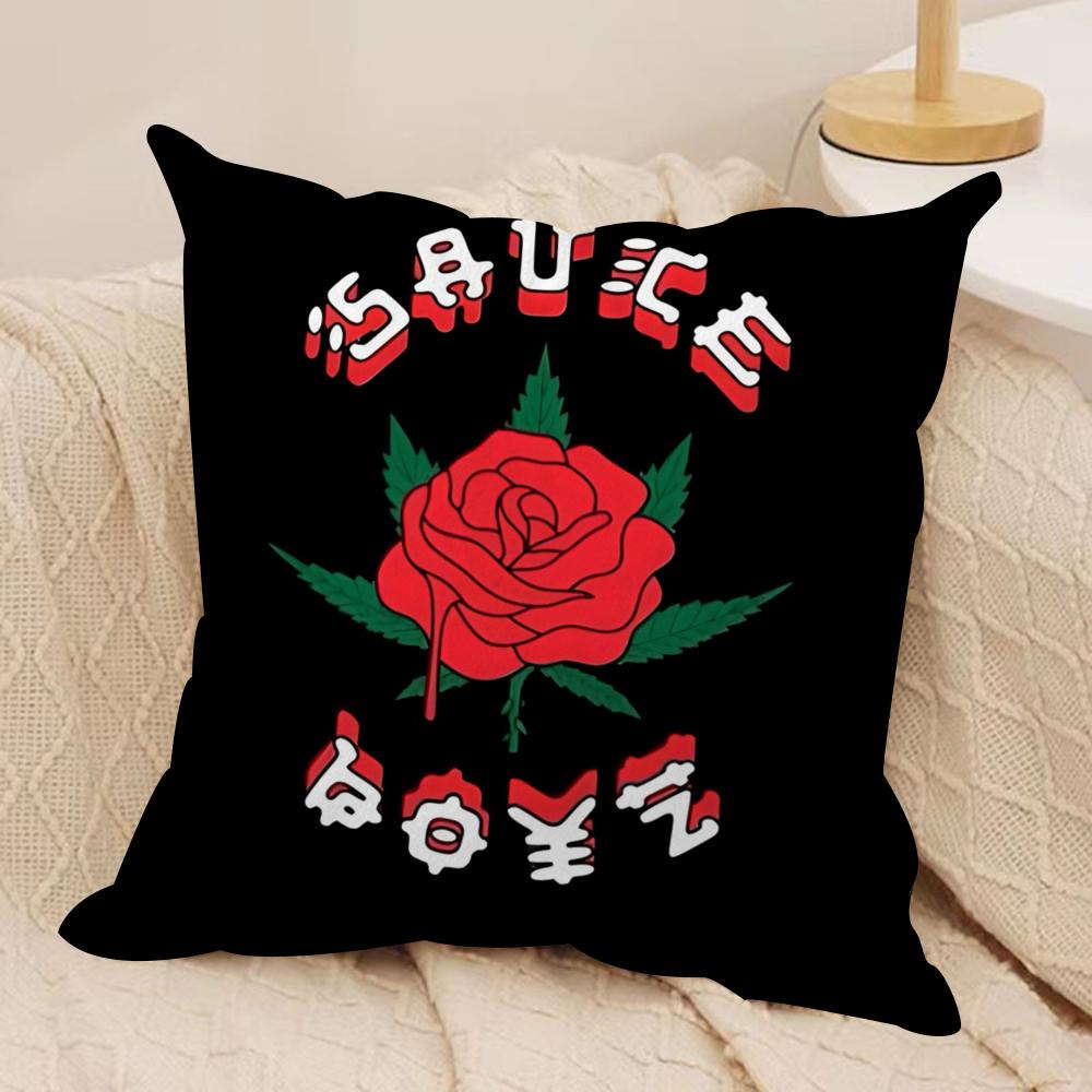 EEladio Carrion SSauce BBoyz Cushion Cover Short plush Doublesided Print Square Throw Pillow Covers Sofa Home Cushion Decor