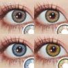 Модные цветные контактные линзы для глаз 1 пара голубые линзы для глаз серые контактные линзы косметические контактные линзы годовые