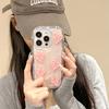 For iPhone 15 Pro Phone Cases TPU Cell Phone Back Cover with Crinkled Heart Design