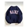 Женский розовый свитшот оверсайз с принтом букв штата Мэн