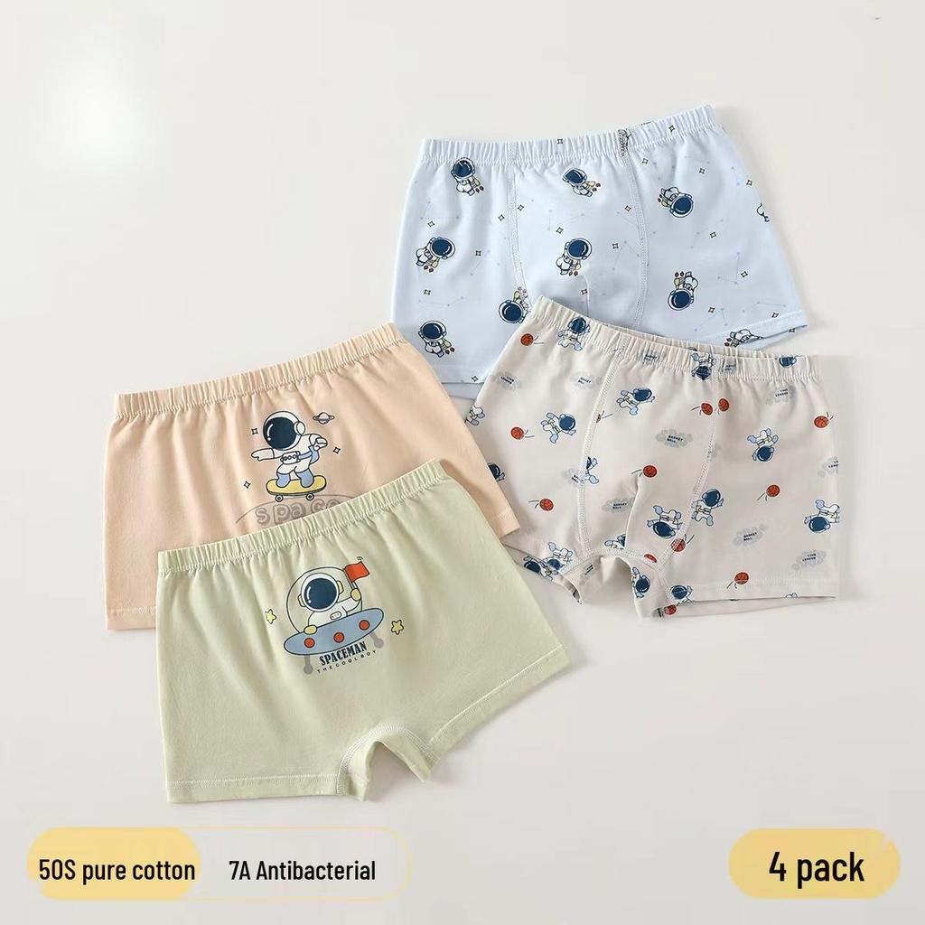 Girls' Antibacterial Cotton Boxer Briefs - Comfortable, A-Grade, No Fluorescent