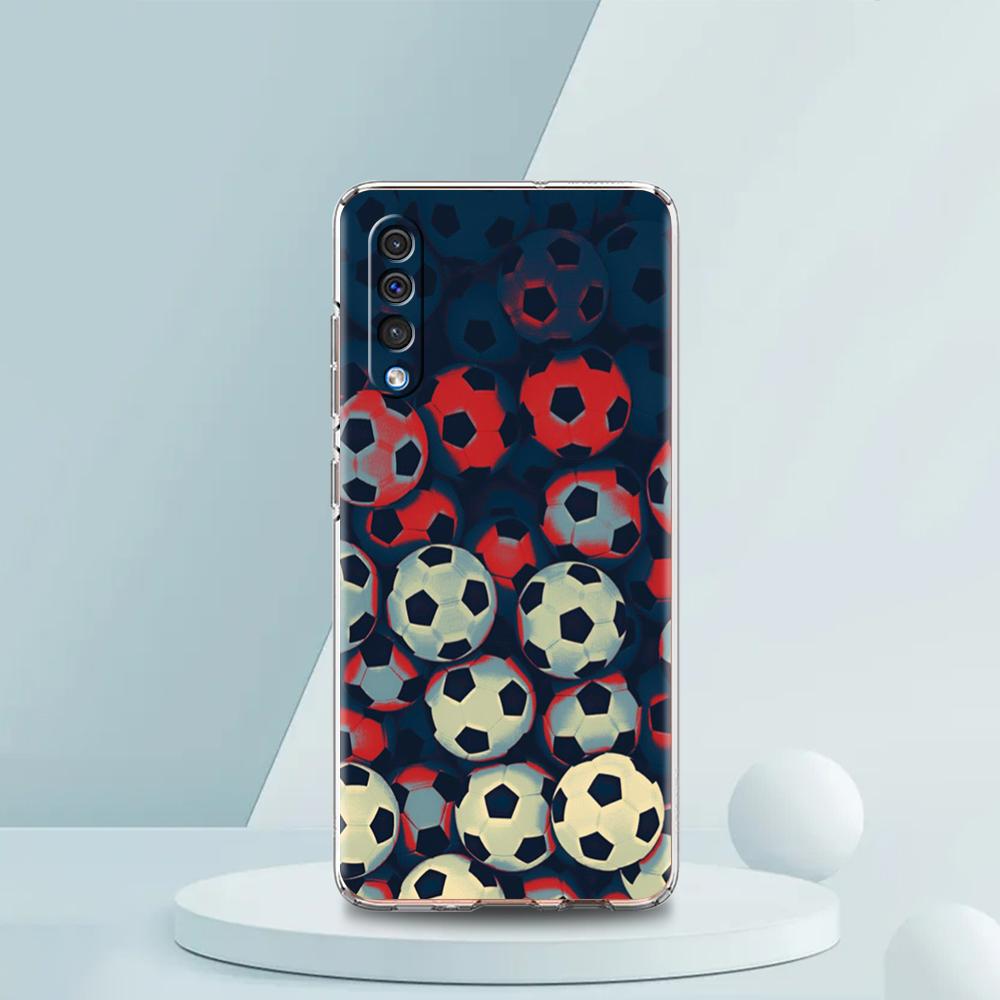 Football Sport Soccer Transparent Phone Case for Samsung Galaxy A12 A50 A52 A70 A40 A10 A20 A30 A02 A03S A04 Cover Silicon Shell