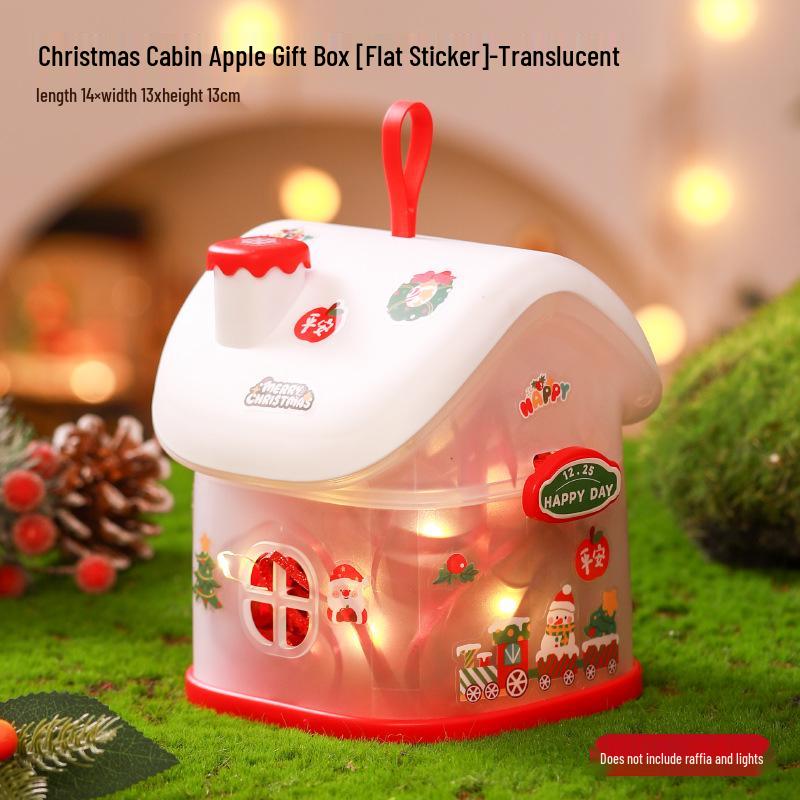 Рождественский Вечер Яблочная Подарочная Коробка - Креативная Упаковка для Конфет в Виде Маленького Домика для Детей