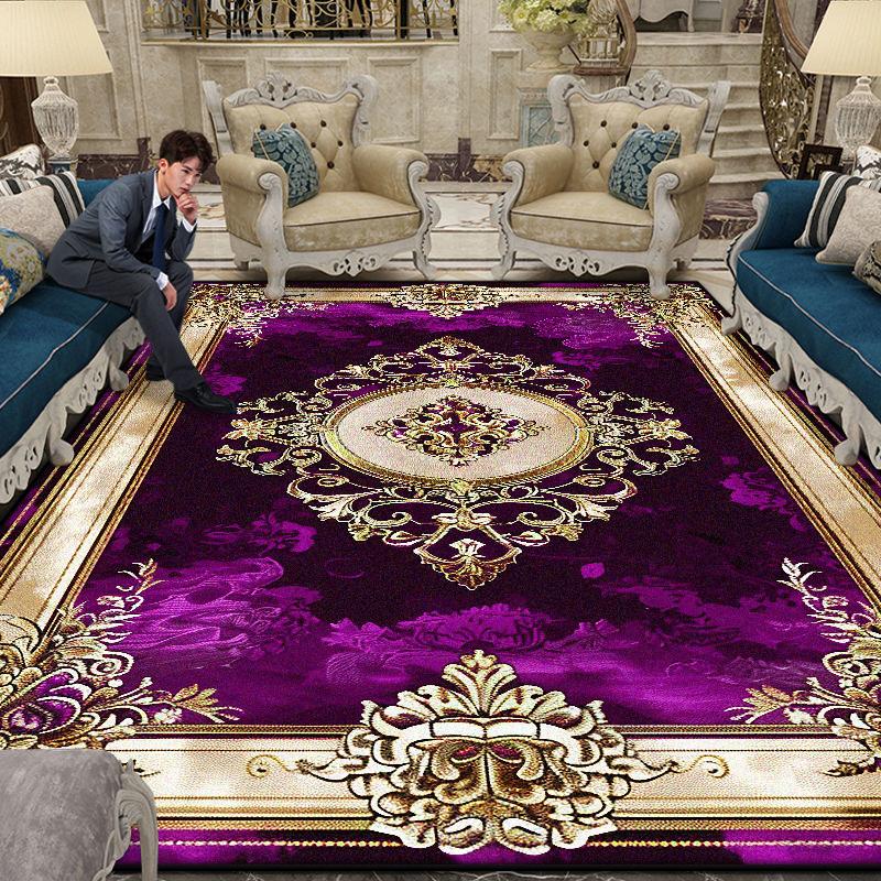 Большой Площади Великолепный Ковер Гостиная Европейское Украшение Кофейный Столик Напольный Коврик Нескользящий Ковры для Спальни Гардеробной Настраиваемый