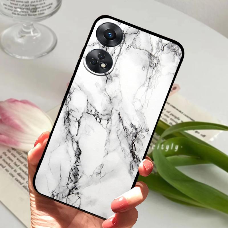 Чехол для OPPO Reno 8T CPH2481 с рисунком «Волк и Мрамор» Мягкий силикон Прозрачная крышка Funda для телефона OPPO Reno8 T Чехол для Reno 8T 4G Coque