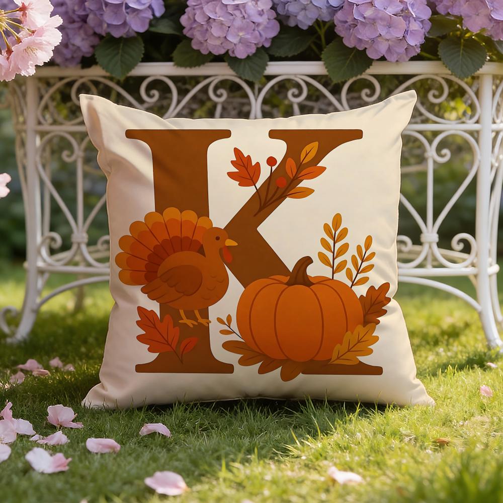 Holiday Thanksgiving Cushion Cover Home  Car DualScene Pillow Cover Reversible for Premium Comfort