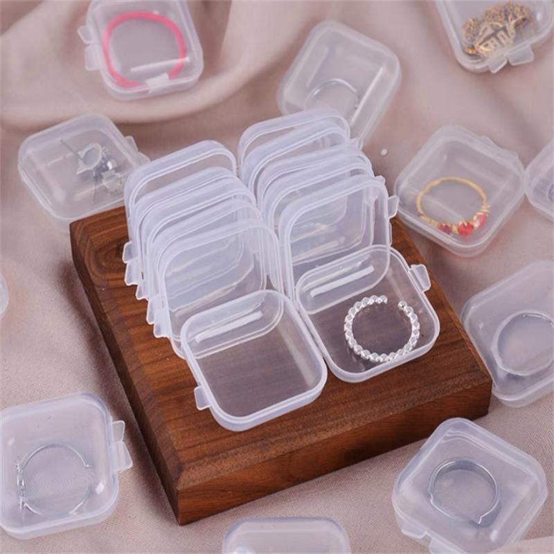 12 шт. мини пластиковые контейнеры для хранения коробка портативный держатель для таблеток и лекарств органайзер для хранения ювелирных изделий упаковка для сережек и колец