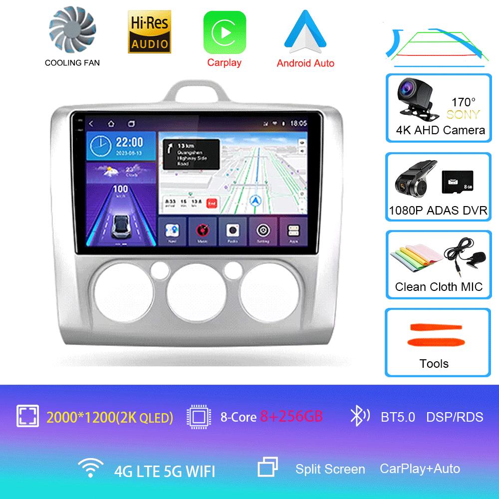 Android 14 Car Radio  For Ford Focus 2 Mk 2 2004 - 2011 Multimedia Video Player Navigation stereo GPS No 2din 2 din dvd