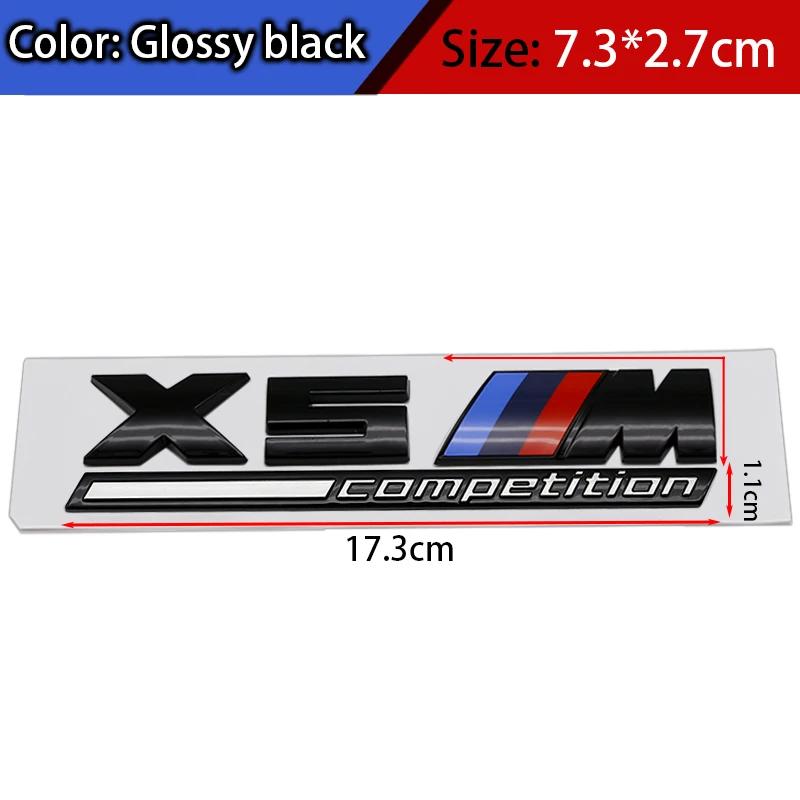 ABS Tricolor M mark Competition For BMW 7m 8x1m X2M X3M X4M X5M X6M X7M x 5 Car Trunk Badge Emblem Thunder Edition Sticker Z111