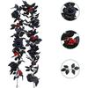 Halloween Artificial Fake Black Rose Vine Decor Vintage Fake Flowers Decoration Fall Home Party Indoor Outdoor Decorations