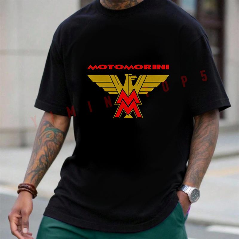 Morini Motorcycle Biker Classic Race Cotton Men's Moto T-shirt Casual Summer Comfortable Short