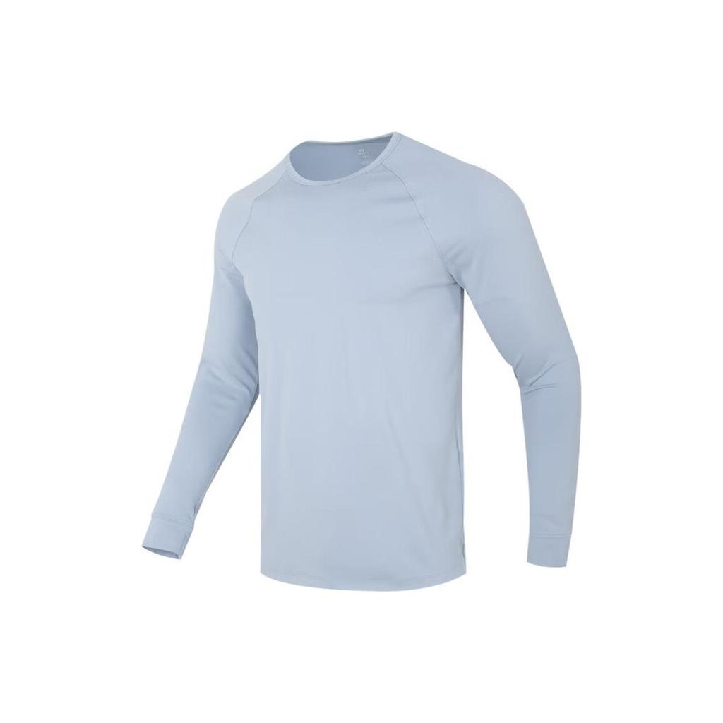 Under Armour Solid Color Crew Neck Long Sleeve T-Shirt Men Tops Blue 1378989-465