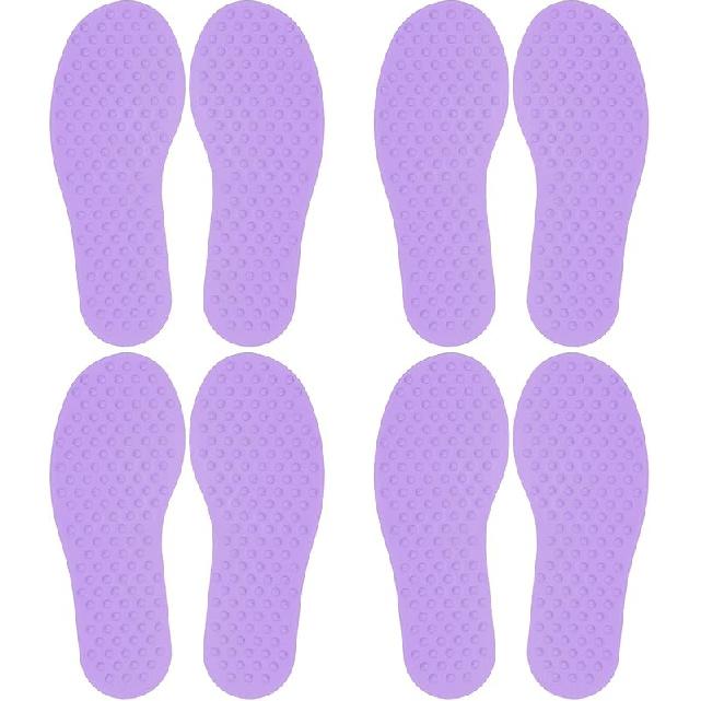 PATIKIL Feet Markers for Classroom, 4 Pairs Plastic Floor Foot Shaped Non Slip Spots Carpet Markers for Education Preschool Children Teacher
