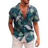 Men's Hawaiian Printed Button Short Sleeve Shirts Men's Casual Fashion Short Sleeve Shirts