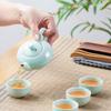 7pcs Kung Fu Tea Set Chinese Heat Resistant Porcelain Tea Cup High Grade Portable Puer Tea Kung Fu Tea Cups
