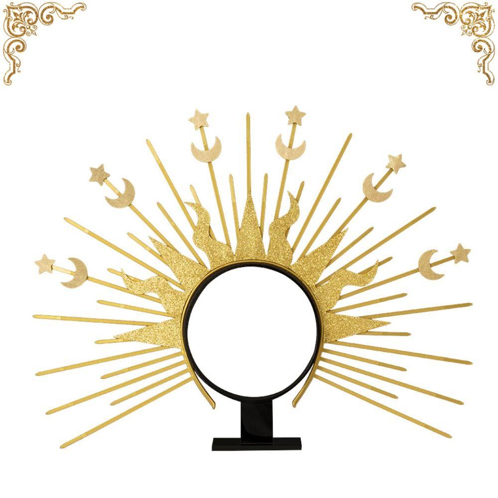 Sun God Halo Headband Star Tiara Headdress Fashion Halloween Headband Ladies/Girls