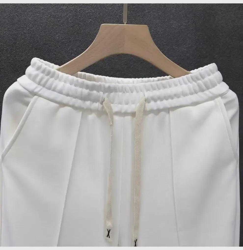 2024 Мужские корейские стильные свободные повседневные летние брюки с широкими штанинами