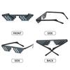Pixel Mosaic Sunglasses Birthday/Party Cosplay Gamer Robot Sunglasses Fashion Retro Thug Life Sunglasses  Women Favors Gift