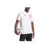 adidas Футболка Manchester United Tiro 23 Training с круглым вырезом и тремя полосками, логотип, удобная футболка с коротким рукавом, мужские топы, белая IA8488