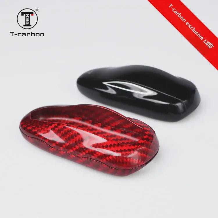 Цветной защитный чехол для ключа из волоконной ткани для Tesla Model S