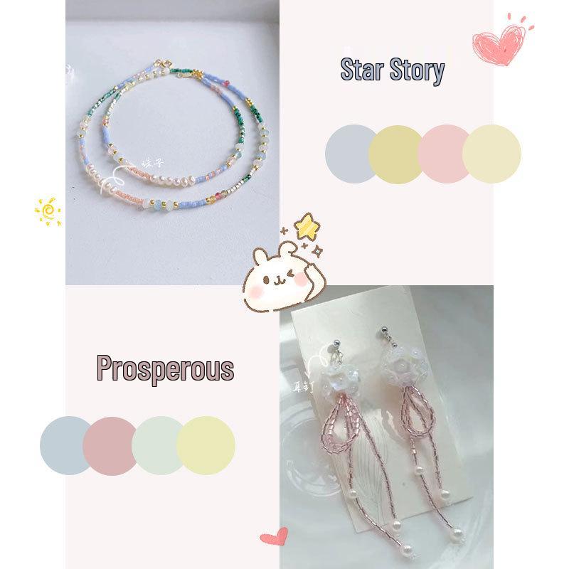 Сделай сам Ручная работа Заколка с бусинами: Стеклянные бусины для вышивания крестом, посеребренная фурнитура для свадебного платья/сумки