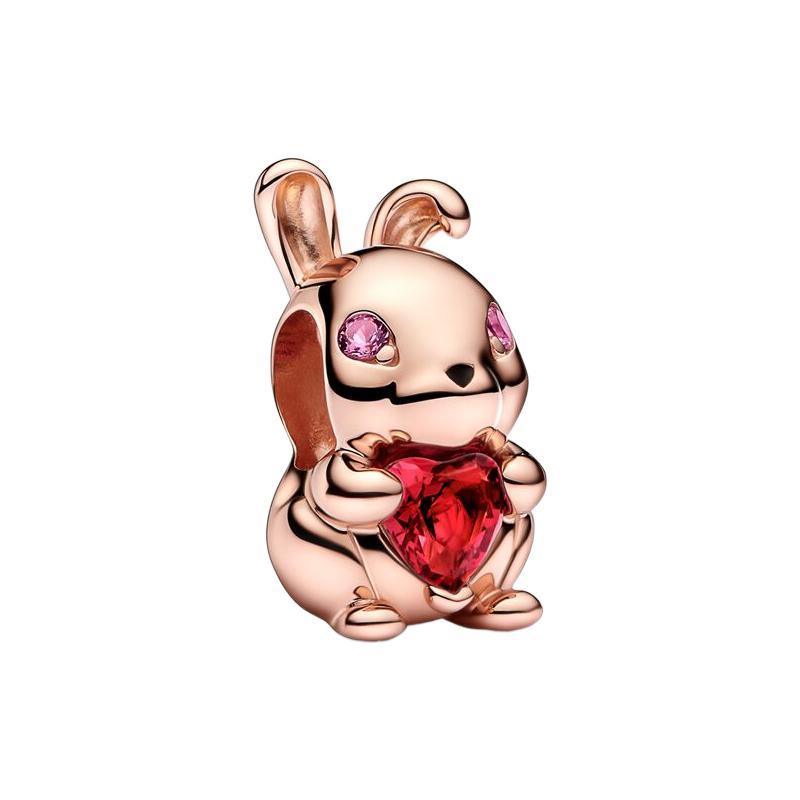 Pandora Peace Rabbit Charm Jewelry Accessories Women's Rose Gold 782471C01