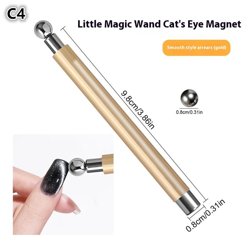 Магнитная палочка с двумя головками для гель-лака «кошачий глаз», инструмент-магнит для ногтей, магнитная ручка, дизайн для нейл-арта, эффект глиттера, инструменты для маникюра