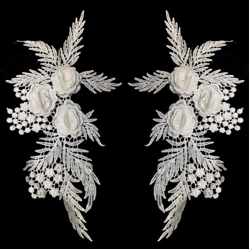 1 пара вышивка цветок 29X17см полый DIY аксессуары для одежды для одежды сумка ткань аппликация кружевная аппликация пришить