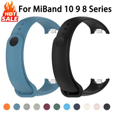 Силиконовый ремешок для Xiaomi Mi Band 10 9 8 Ремешок NFC Спортивный резиновый браслет pulseira Correas Аксессуары для Xiaomi Smart Band 10 9 8