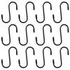 12pcs 8cm Metal  S Hook Black Heavy Duty S Hooks Heay Duty Vinyl Coated S Hooks  Laundry Room