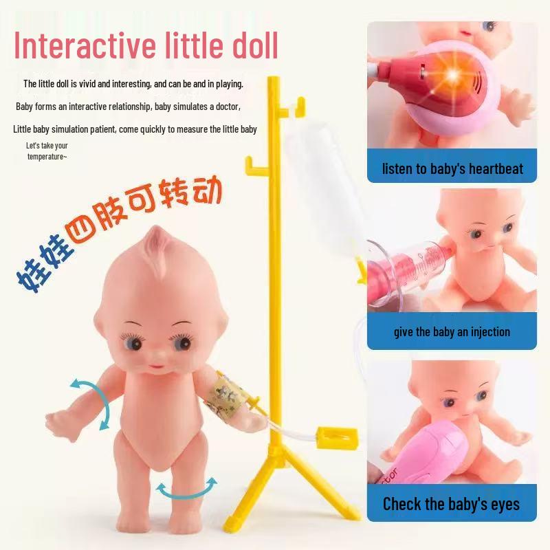 Детский игровой набор доктора: Медицинские игрушки со стетоскопом и шприцем для детей 3-6 лет, для мальчиков и девочек